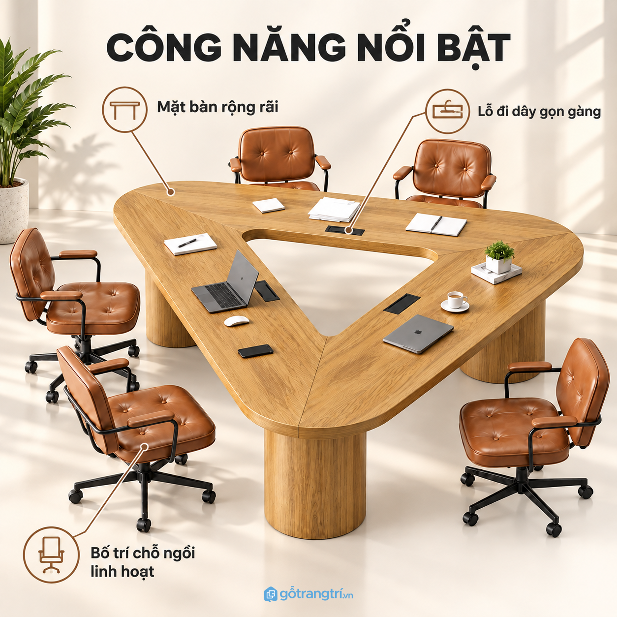 Tích hợp ổ điện hỗ trợ làm việc nhiều thiết bị