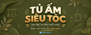 Tủ ấm siêu tốc cho bếp nhỏ: gọn dây điện, an toàn nước nóng và dễ pha đồ