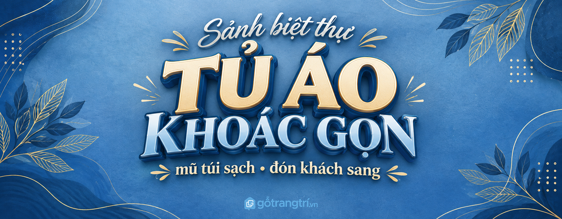 Tủ áo khoác sảnh biệt thự: gọn áo mũ, sạch lối vào và đón khách sang