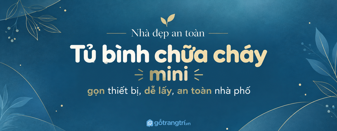 Tủ bình chữa cháy mini cho nhà phố nhỏ: gọn thiết bị, dễ lấy và an toàn hơn