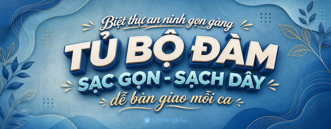 Tủ bộ đàm an ninh biệt thự sạc gọn sạch dây