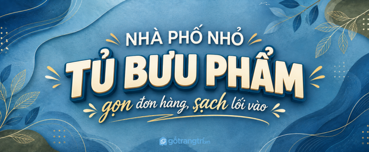 Tủ bưu phẩm lối vào nhà phố nhỏ: gọn đơn hàng, sạch lối vào và không thất lạc