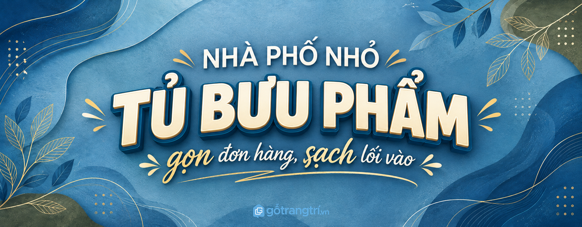 Tủ bưu phẩm lối vào nhà phố nhỏ: gọn đơn hàng, sạch lối vào và không thất lạc
