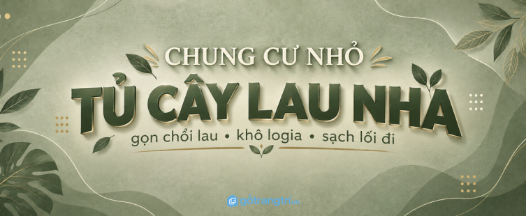 Tủ cây lau nhà cho chung cư nhỏ: gọn chổi lau, khô logia và sạch lối đi