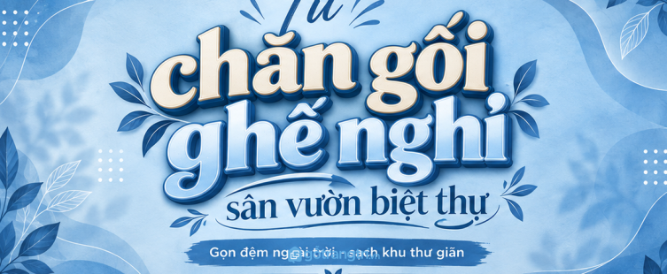 Tủ chăn gối ghế nghỉ sân vườn biệt thự: gọn đệm ngoài trời, sạch khu thư giãn