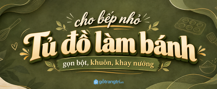 Tủ đồ làm bánh cho bếp nhỏ: gọn bột, khuôn, khay nướng và dễ dùng mỗi cuối tuần