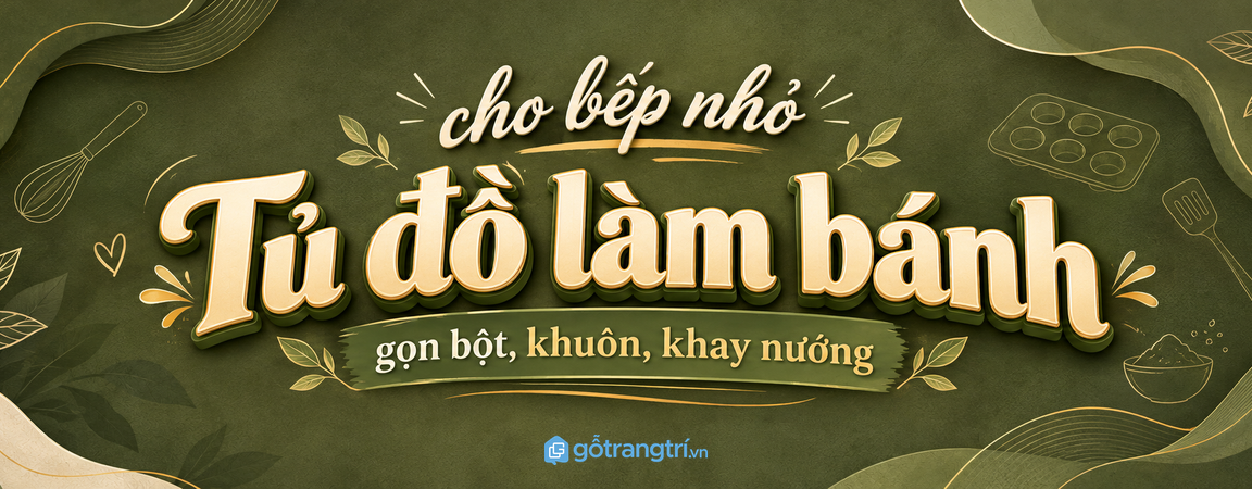 Tủ đồ làm bánh cho bếp nhỏ: gọn bột, khuôn, khay nướng và dễ dùng mỗi cuối tuần