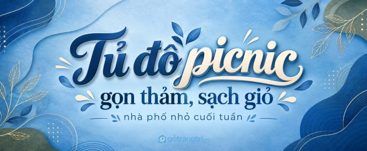 Tủ đồ picnic cho nhà phố nhỏ: gọn thảm, sạch giỏ và dễ đi chơi cuối tuần