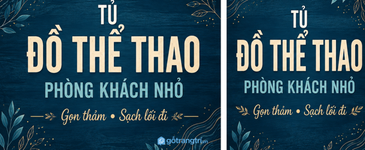 Tủ cất đồ thể thao phòng khách nhỏ: gọn thảm, sạch lối đi và dễ tập mỗi ngày