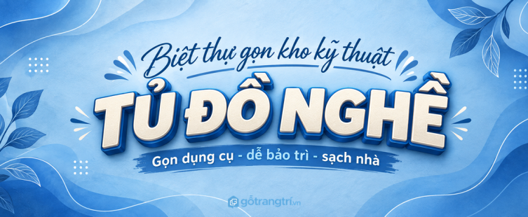 Tủ dụng cụ bảo trì biệt thự: gọn đồ sửa chữa, chăm sân vườn và hồ cá
