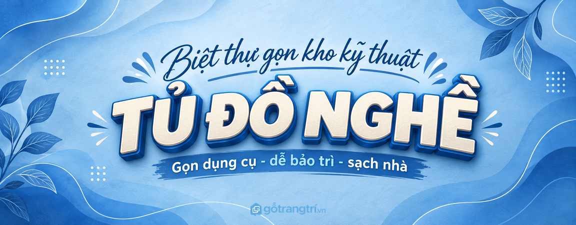 Tủ dụng cụ bảo trì biệt thự: gọn đồ sửa chữa, chăm sân vườn và hồ cá