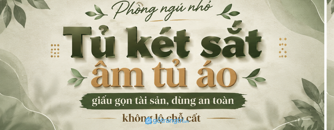 Tủ két sắt âm tủ áo phòng ngủ nhỏ: giấu gọn tài sản, dùng an toàn