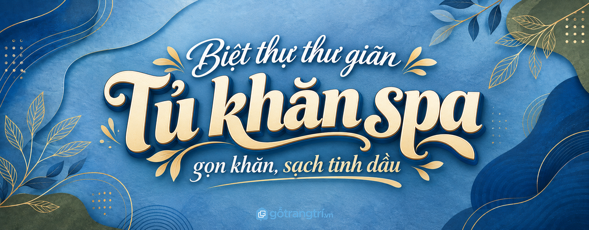 Tủ khăn spa phòng massage biệt thự: gọn khăn, sạch tinh dầu và thư giãn đúng chuẩn