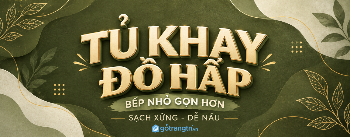 Tủ khay đồ hấp cho bếp nhỏ: gọn xửng, sạch nồi hấp và dễ nấu mỗi ngày