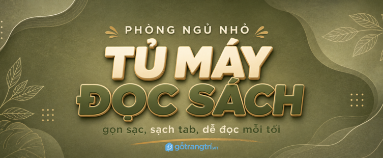 Tủ máy đọc sách phòng ngủ nhỏ: gọn sạc, sạch tab và dễ đọc mỗi tối