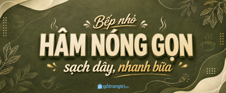 Tủ máy hâm nóng thức ăn cho bếp nhỏ: gọn máy, sạch dây và dùng bữa nhanh hơn