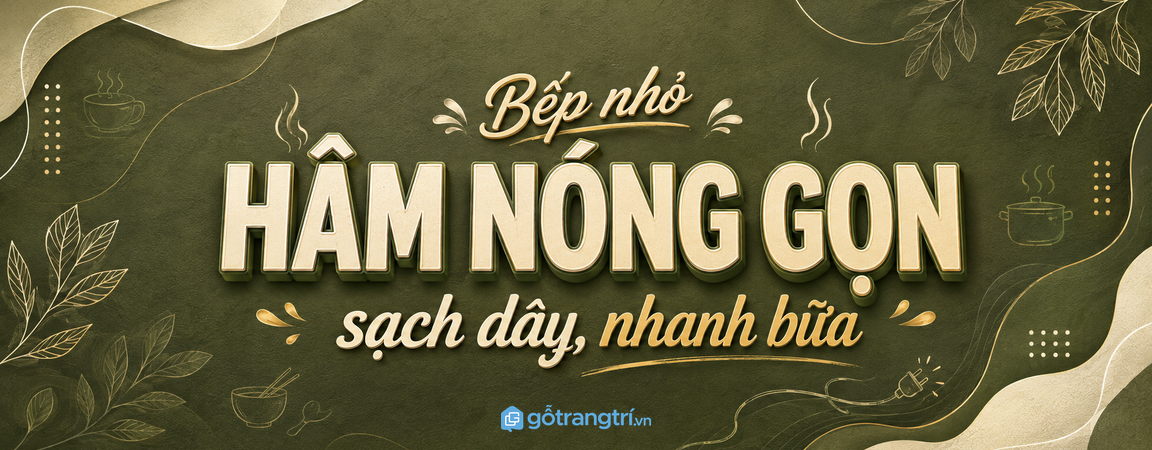 Tủ máy hâm nóng thức ăn cho bếp nhỏ: gọn máy, sạch dây và dùng bữa nhanh hơn