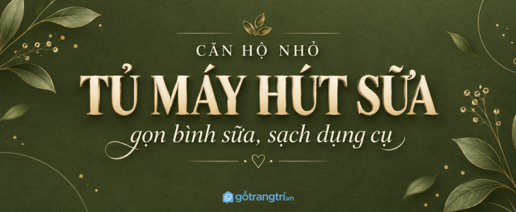 Tủ máy hút sữa cho căn hộ nhỏ: gọn bình sữa, sạch dụng cụ và dễ lấy mỗi ngày