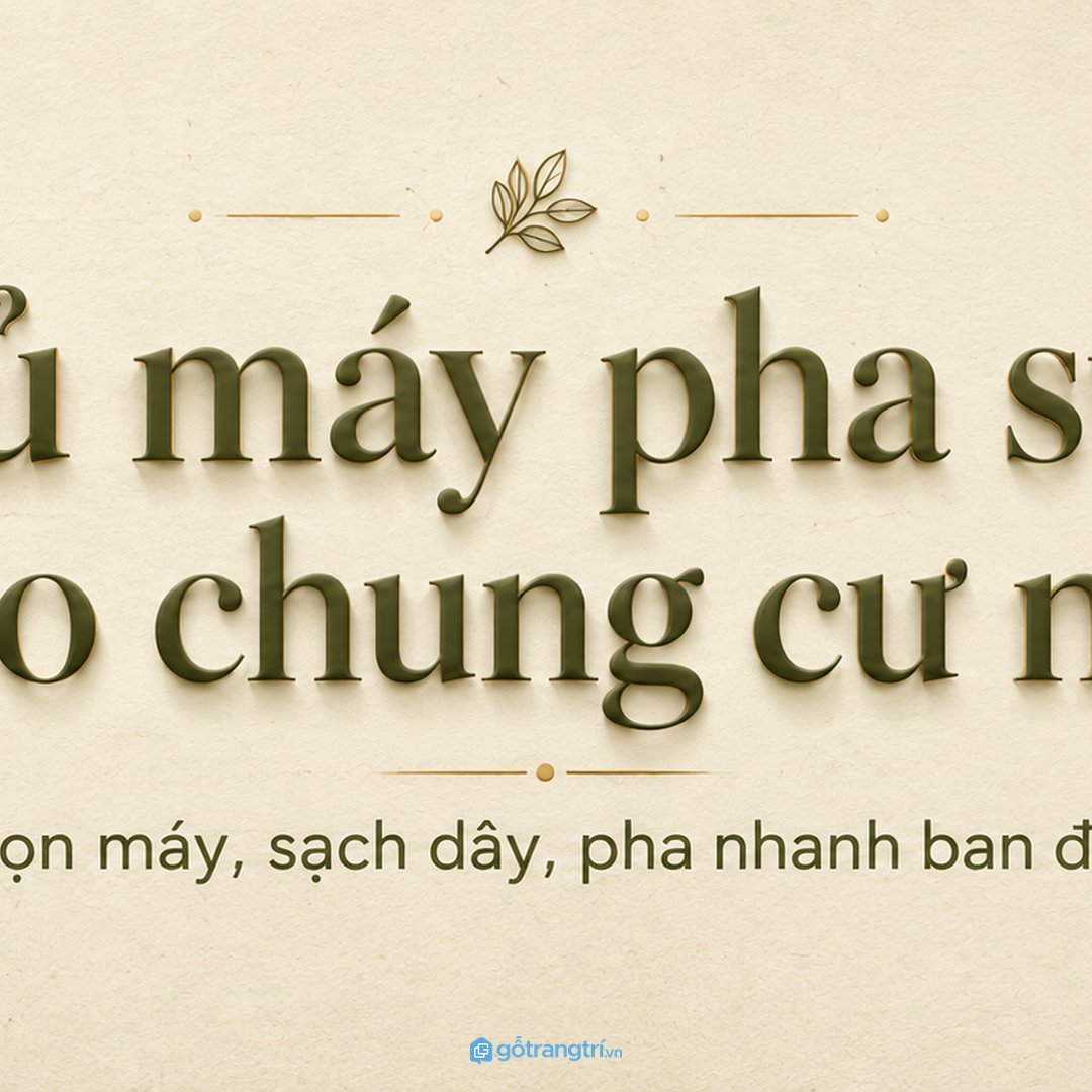 Tủ máy pha sữa cho chung cư nhỏ giúp gom máy bình sữa và dây điện vào một điểm gọn