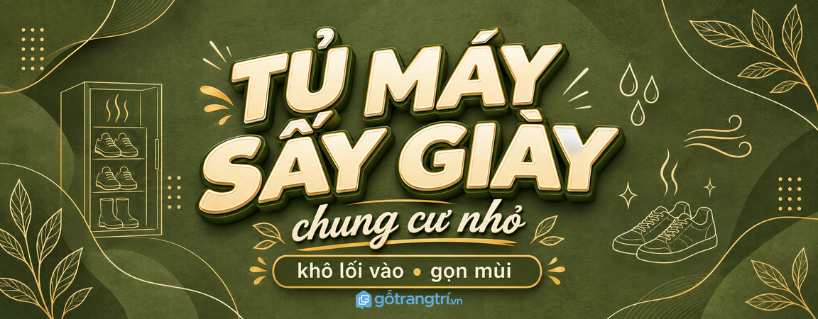 Tủ máy sấy giày cho chung cư nhỏ: khô lối vào, gọn mùi và dễ đi mưa