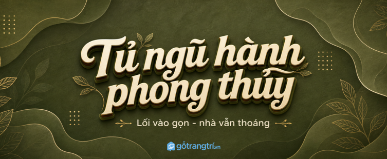 Tủ ngũ hành phong thủy cho lối vào nhỏ: gọn vật phẩm, sạch kệ và nhà vẫn thoáng