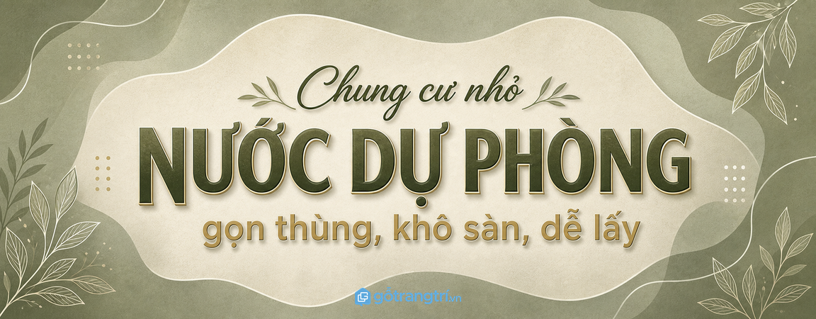 Tủ nước uống dự phòng cho chung cư nhỏ: gọn thùng, khô sàn và dễ lấy khi cần