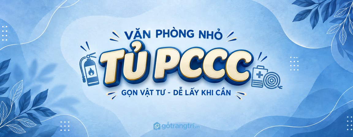 Tủ PCCC văn phòng nhỏ: gọn bình chữa cháy, rõ vật tư và dễ lấy khi cần