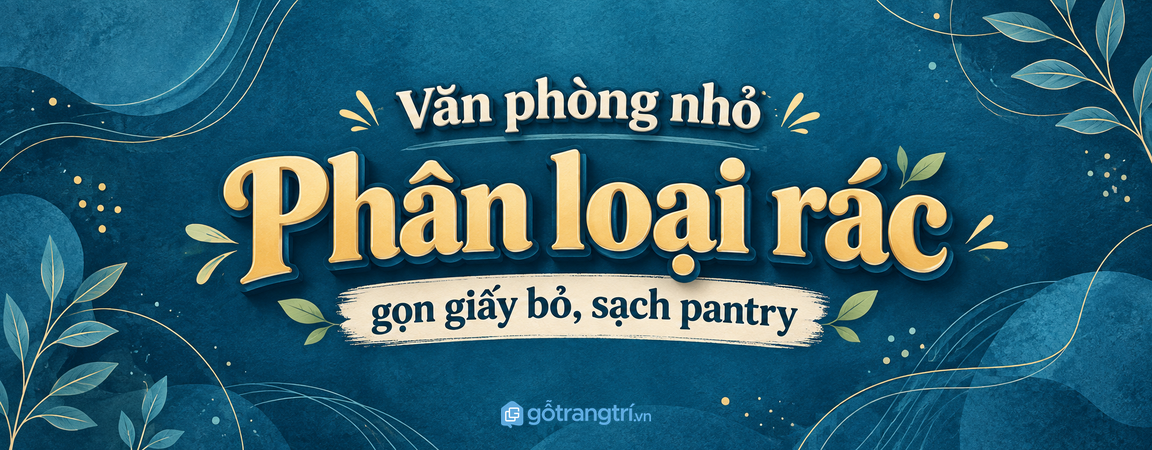 Tủ phân loại rác văn phòng nhỏ: gọn giấy bỏ, sạch pantry và dễ giữ nếp