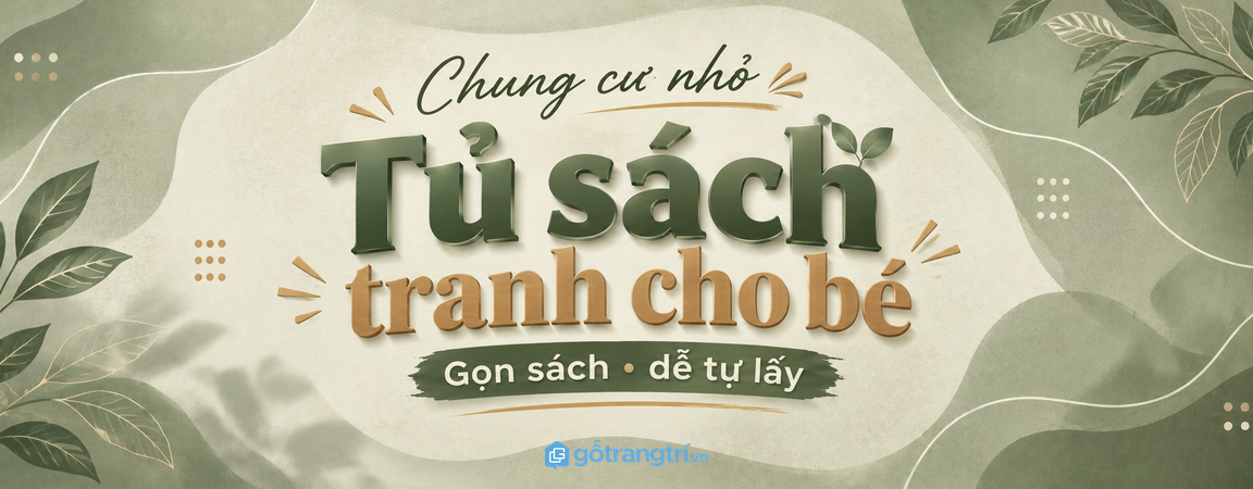 Tủ sách tranh cho bé trong chung cư nhỏ: gọn sách, dễ tự lấy và giữ nhà ngăn nắp
