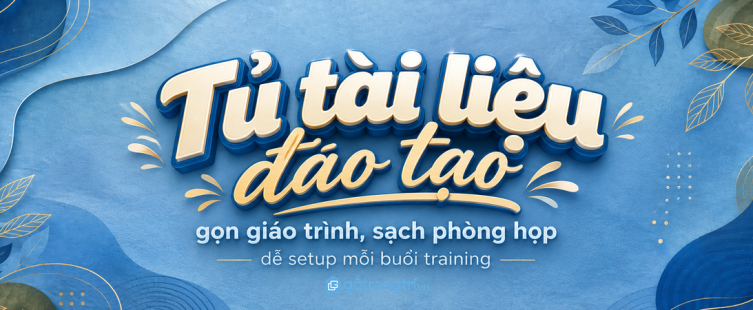 Tủ tài liệu đào tạo cho văn phòng nhỏ: gọn giáo trình, sạch phòng họp và dễ setup