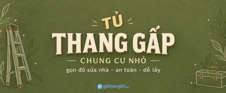 Tủ thang gấp cho chung cư nhỏ: gọn đồ sửa nhà, an toàn và dễ lấy khi cần