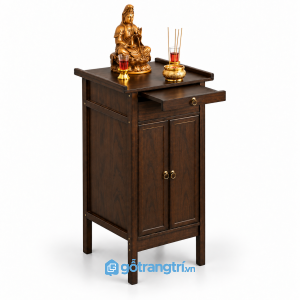 Tủ thờ đứng gỗ có ngăn kéo GHS-5019 - 600x400x1000mm - Sồi lau óc chó 3 - GHS-5019C
