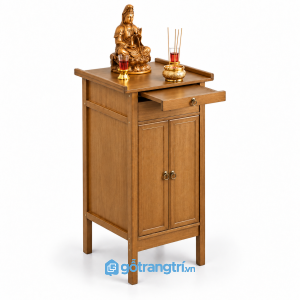 Tủ thờ đứng gỗ có ngăn kéo GHS-5019 - 600x400x1000mm - Sồi Pu - GHS-5019A