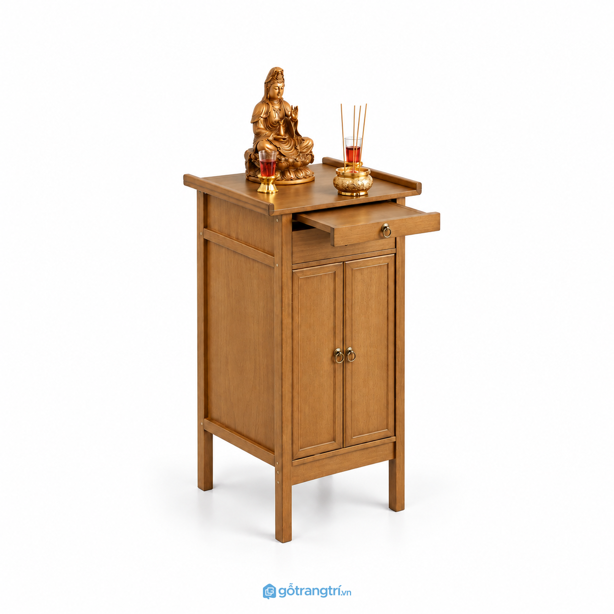 Tủ thờ đứng gỗ có ngăn kéo GHS-5019