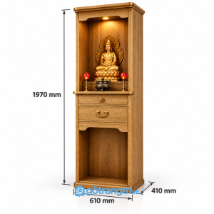 Tủ thờ Phật đứng có đèn LED, thiết kế gọn đẹp