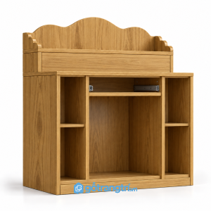Tủ thờ Phật gia tiên 2 tầng hiện đại gỗ sồi GHS-5087 - hình ảnh thực tế 1