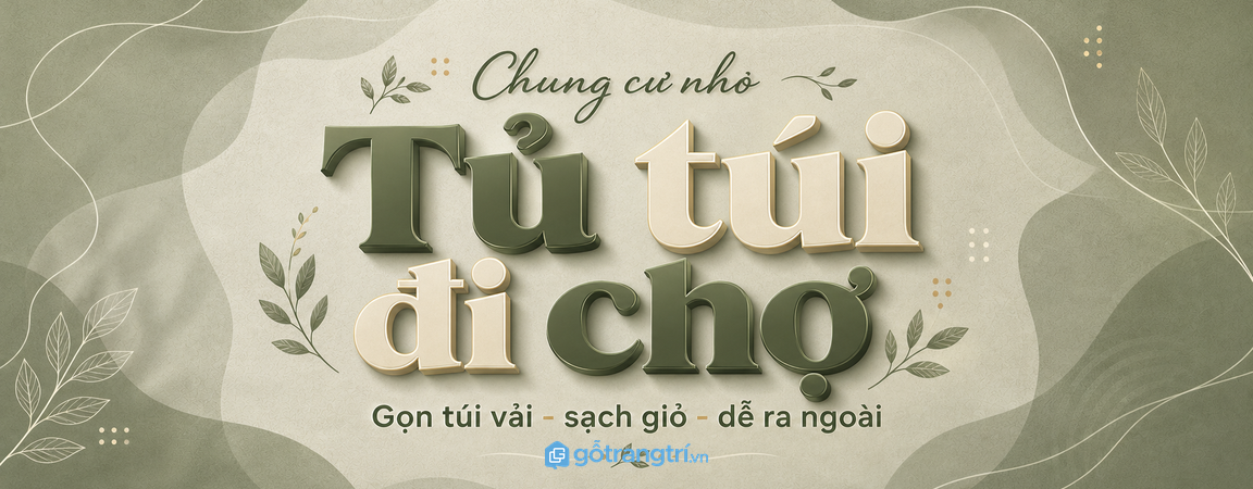 Tủ túi đi chợ cho chung cư nhỏ: gọn túi vải, sạch giỏ và dễ lấy khi ra ngoài