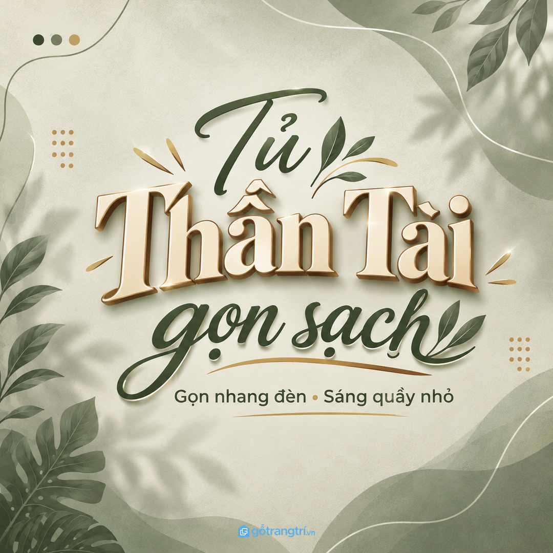 Tủ đồ lễ Thần Tài cho shop nhỏ giúp gom hương hoa nước khăn lau và phong bao vào một vị trí gọn sạch