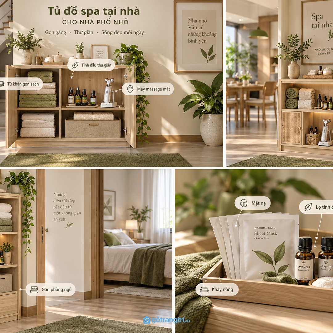Đồ spa để rải rác khiến phòng ngủ và bàn trang điểm nhanh rối