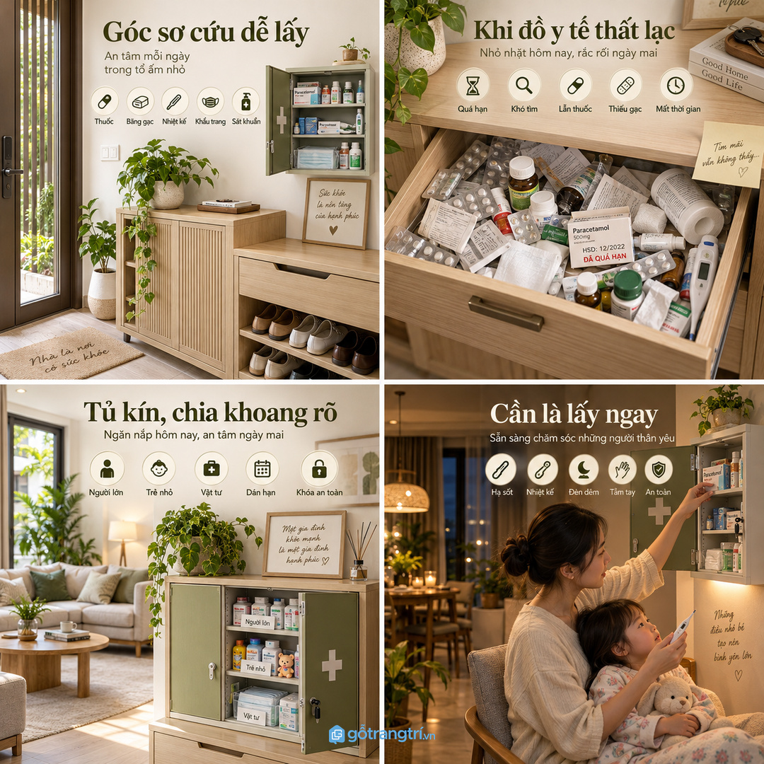 Giấy tờ y tế để rải rác dễ thất lạc và khó tìm khi cần đi khám
