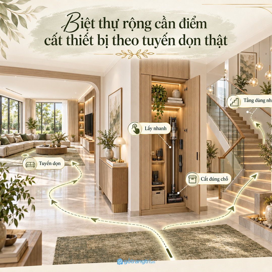 Nhà nhiều tầng cần điểm cất máy rõ ràng để không phải mang thiết bị đi xa