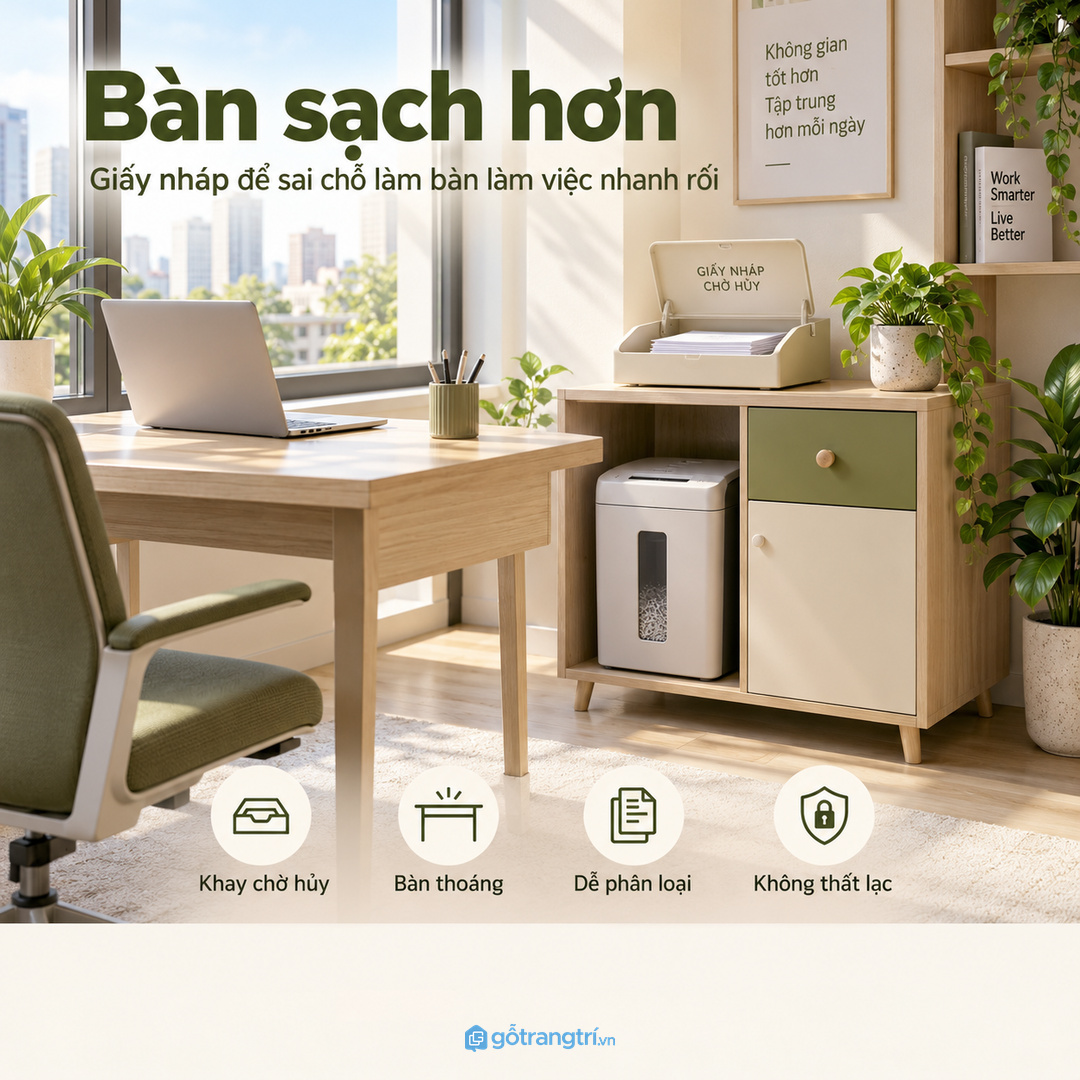 Giấy nháp để sai chỗ làm bàn làm việc nhanh rối
