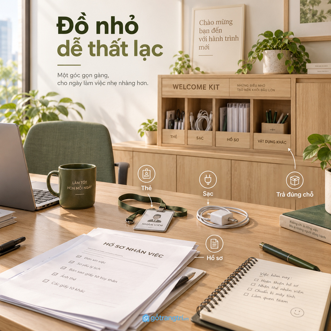 Đồ nhận việc nhỏ dễ thất lạc nếu không có vị trí cố định