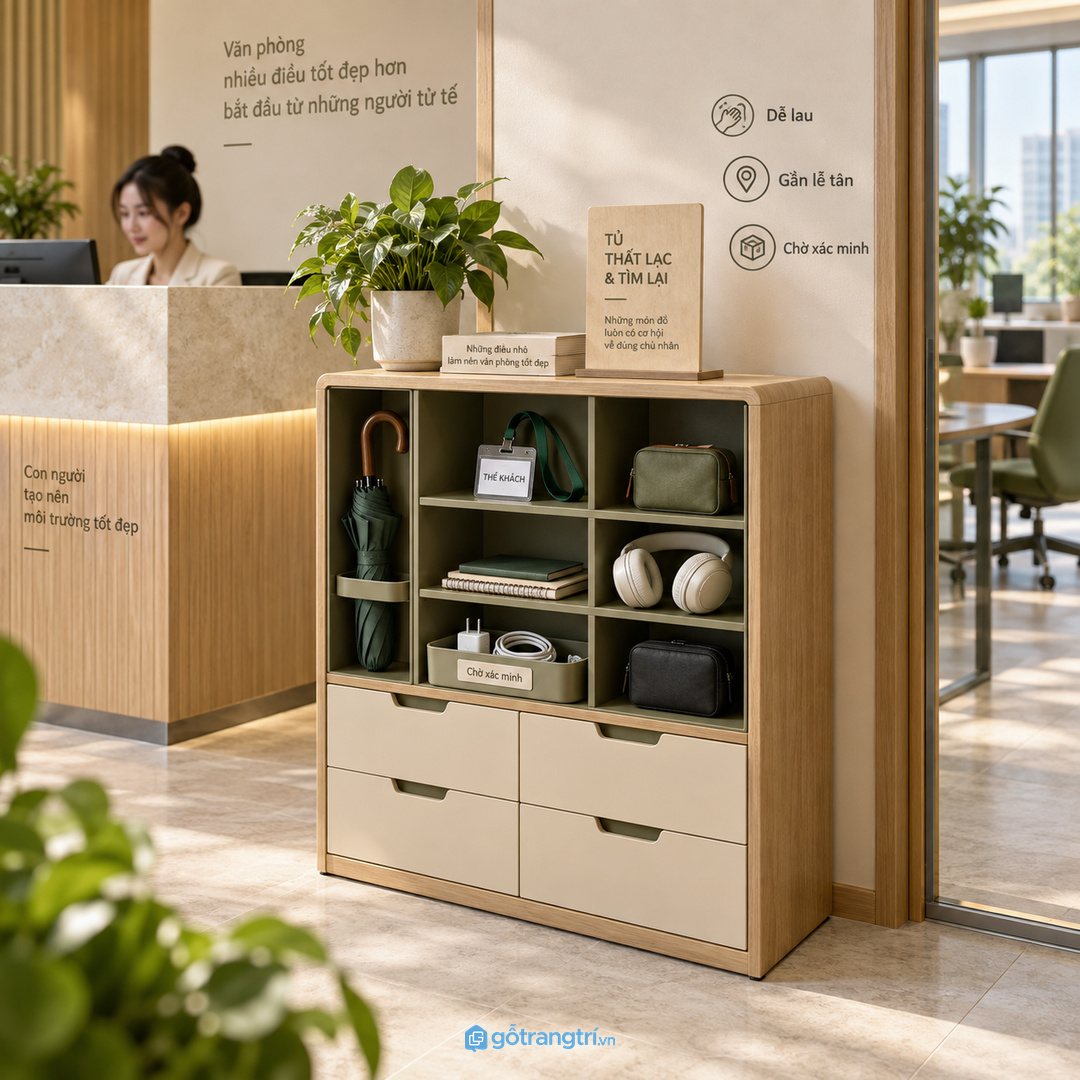 Một điểm nhận đồ rõ giúp nhân viên kiểm lại nhanh khi khách quay lại