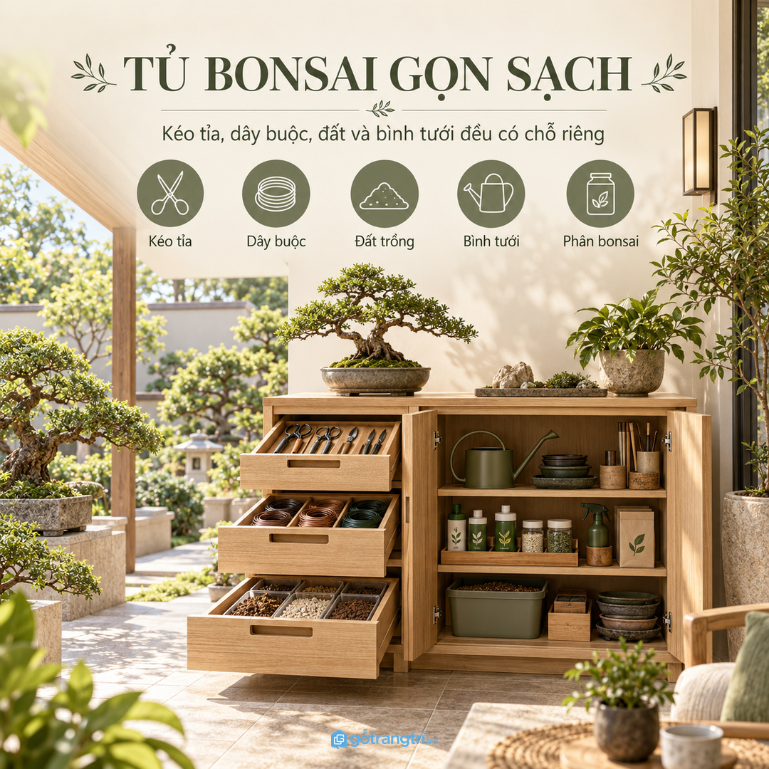 Tách đồ sạch đồ dính đất và dụng cụ sắc nhọn để chăm cây an toàn hơn