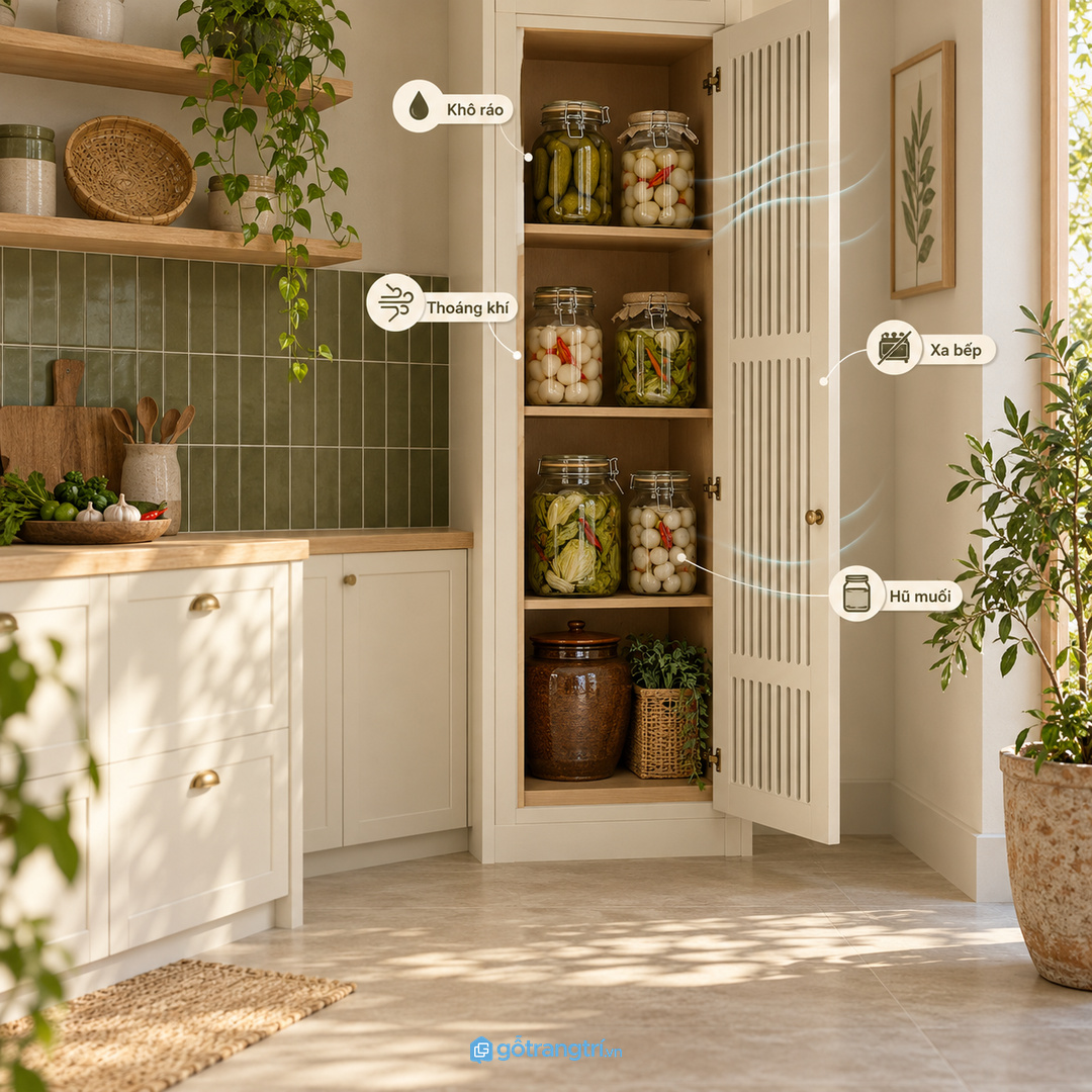 Khoang tủ khô thoáng giúp đồ ngâm ổn định hơn