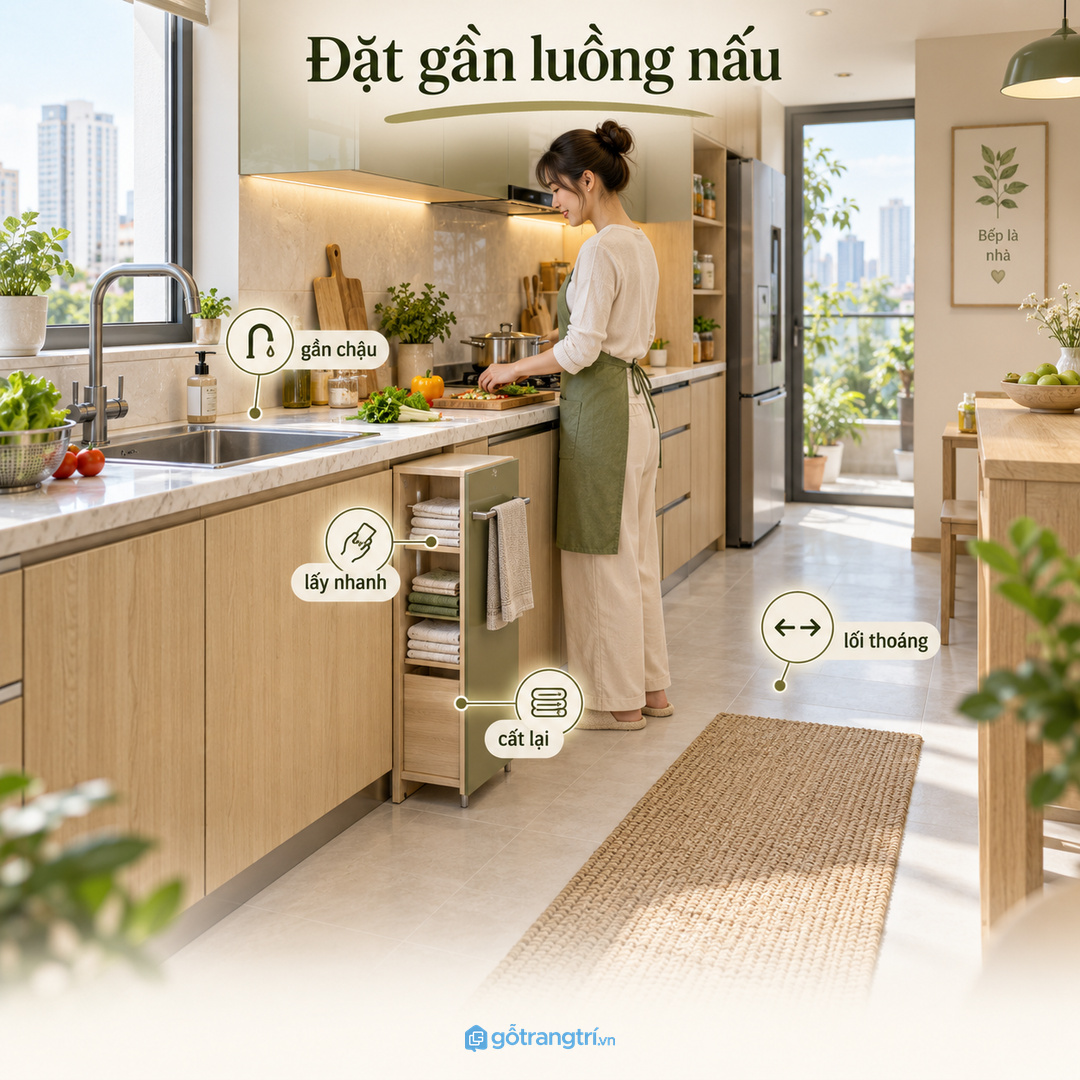 Tách khăn ướt khăn sạch và khăn lau bẩn để tránh ám mùi