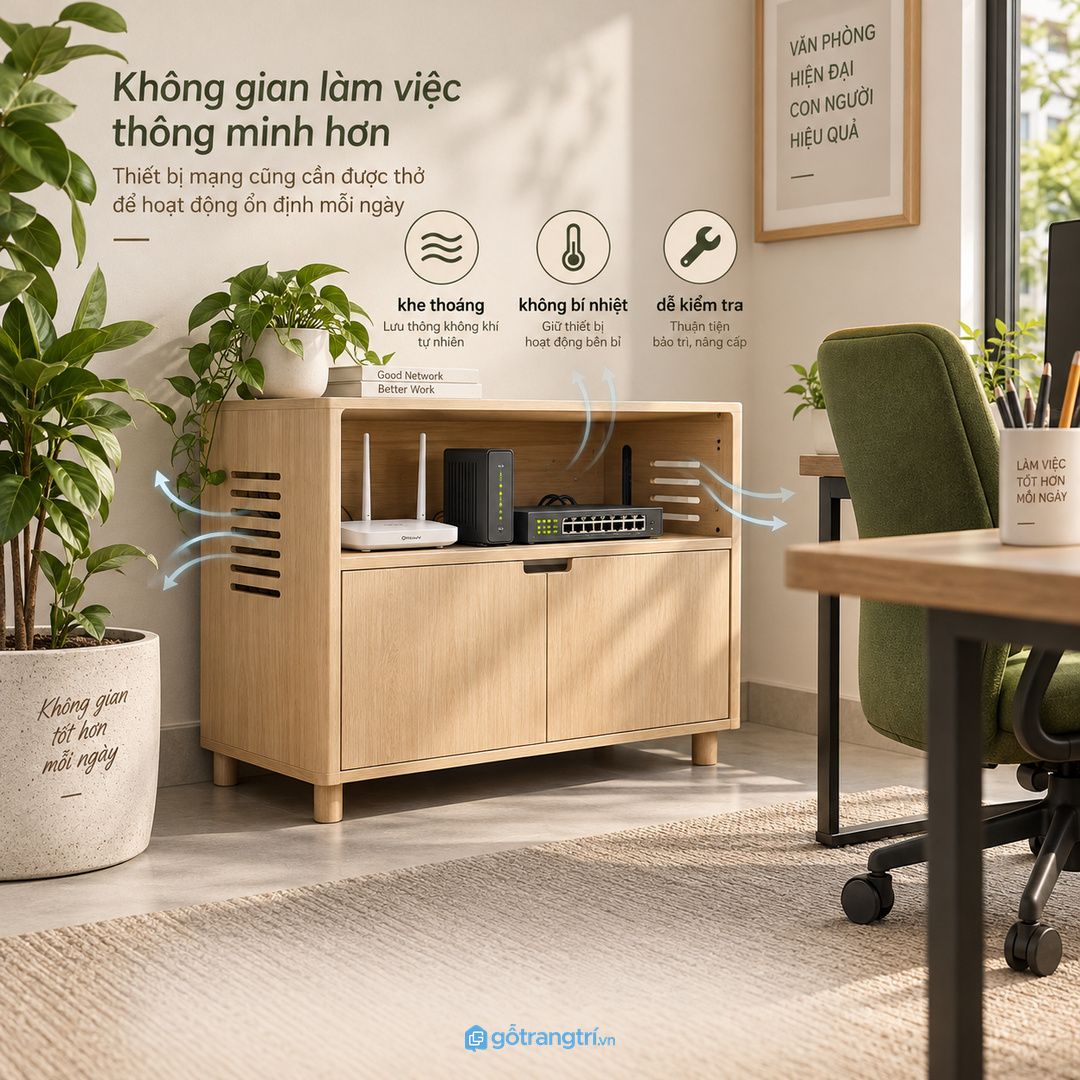 Thiết bị mạng cần thoáng khí chứ không nên bị nhét kín