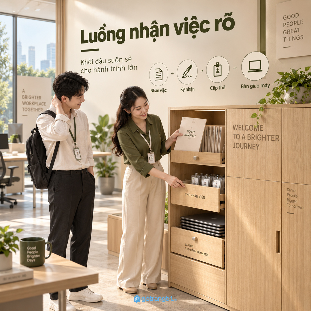 Luồng nhận việc rõ giúp nhân sự mới bớt lúng túng trong ngày đầu