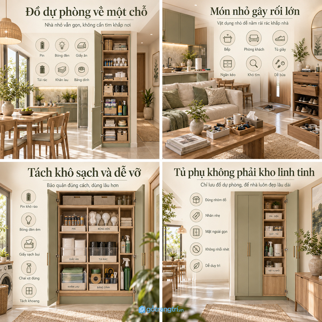 Tủ dự phòng không nên thành kho linh tinh khó kiểm soát